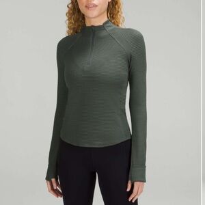 Lululemon Ventscape Long Sleeve Half Zip - Smoked Spruce Size 8